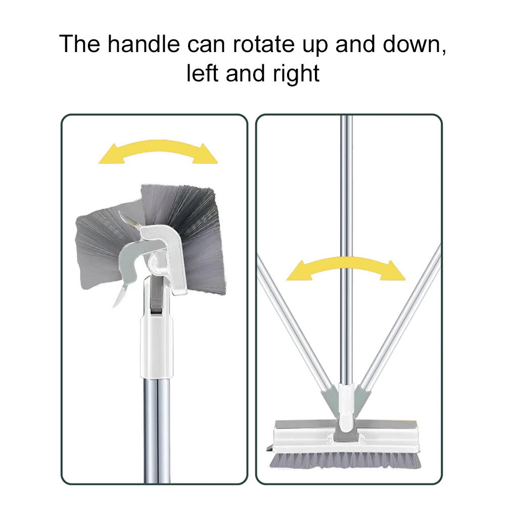 3-in-1 vloerschrobborstel Lange steel Schraap Stijve borstelharen Schrobborstel Tegelborstel Douchescrubber voor het reinigen van douche Badkamer