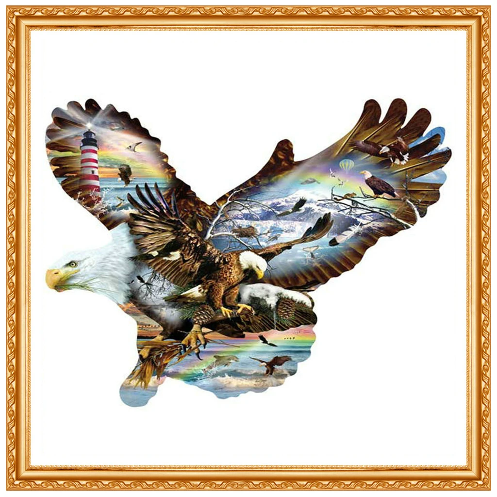 full diamond embroidery eagle square diy diamond Painting eagle diamond  Needlework diamond picture home decor canvas gift