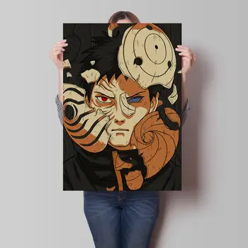 Naruto Pain Uchiha Obito umělecký tisk anime tématikou plátno jedinečná nástěnná dekorace pro fanoušky anime prémiové kvality plakát 10 nejlepší prodej plakát s Narutem - №4
