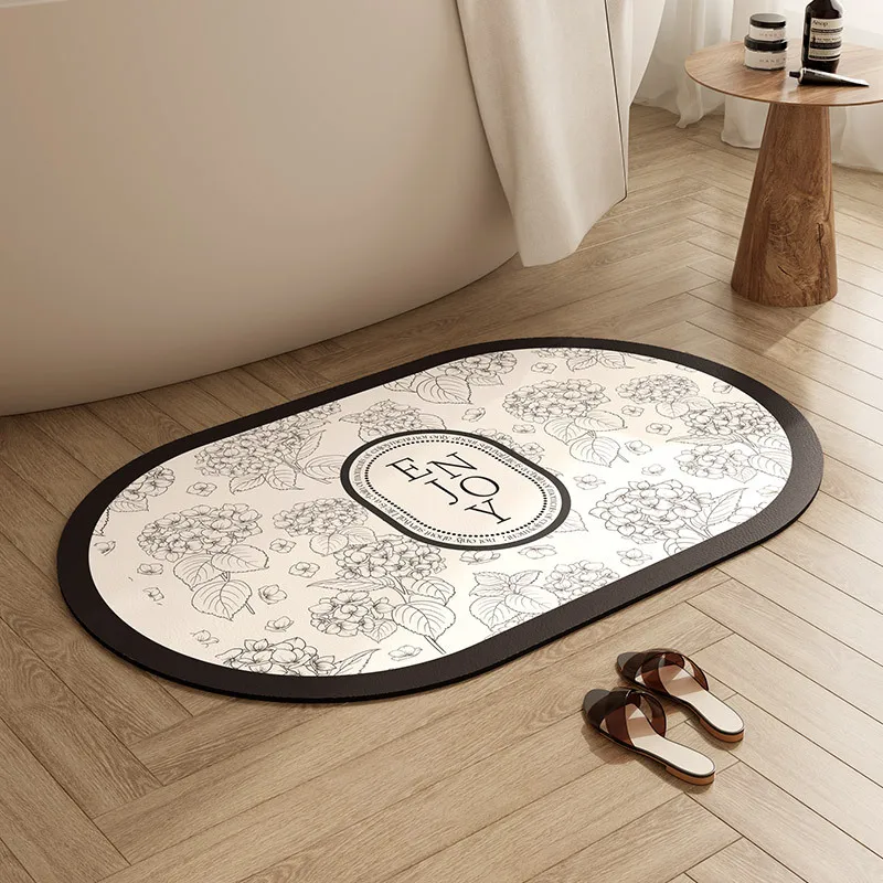 

Французский роскошный стиль коврик для ванной из диатомовой грязи Нескользящий быстросохнущий коврик для ванной комнаты Супер впитывающие коврики для душа Коврик для унитаза Моющийся