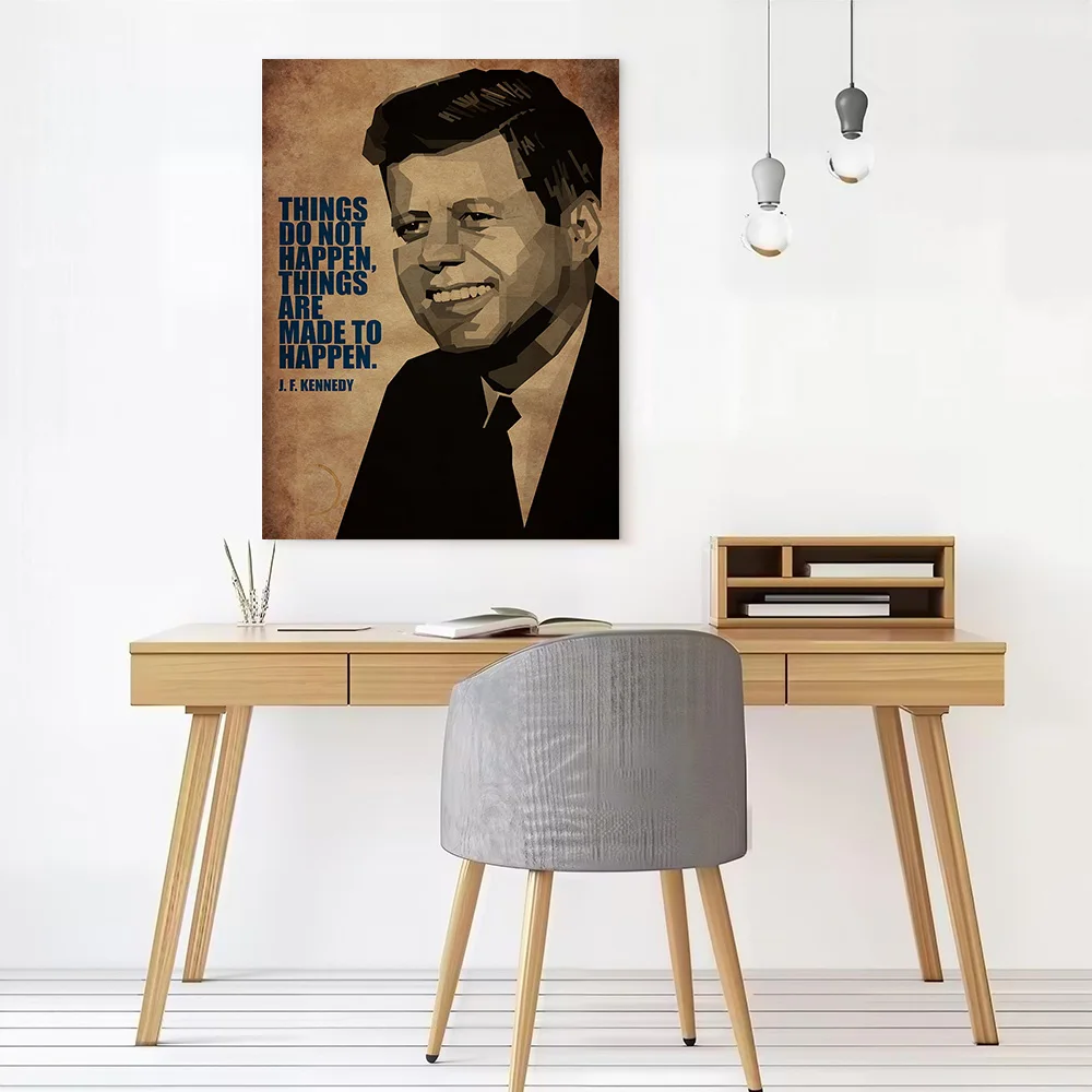 J F Kennedy Canvas Poster Wall Art Customizable High Quality Printed Picture for Decorative Paintings Vintage Decor Living Room