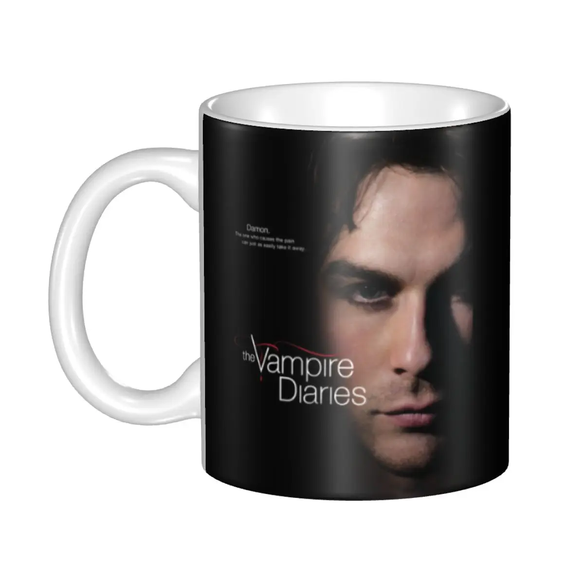 Custom DIY Damon Salvatore Ceramic Mug Custom The Vampire Diaries Coffee Cups Creative Gift