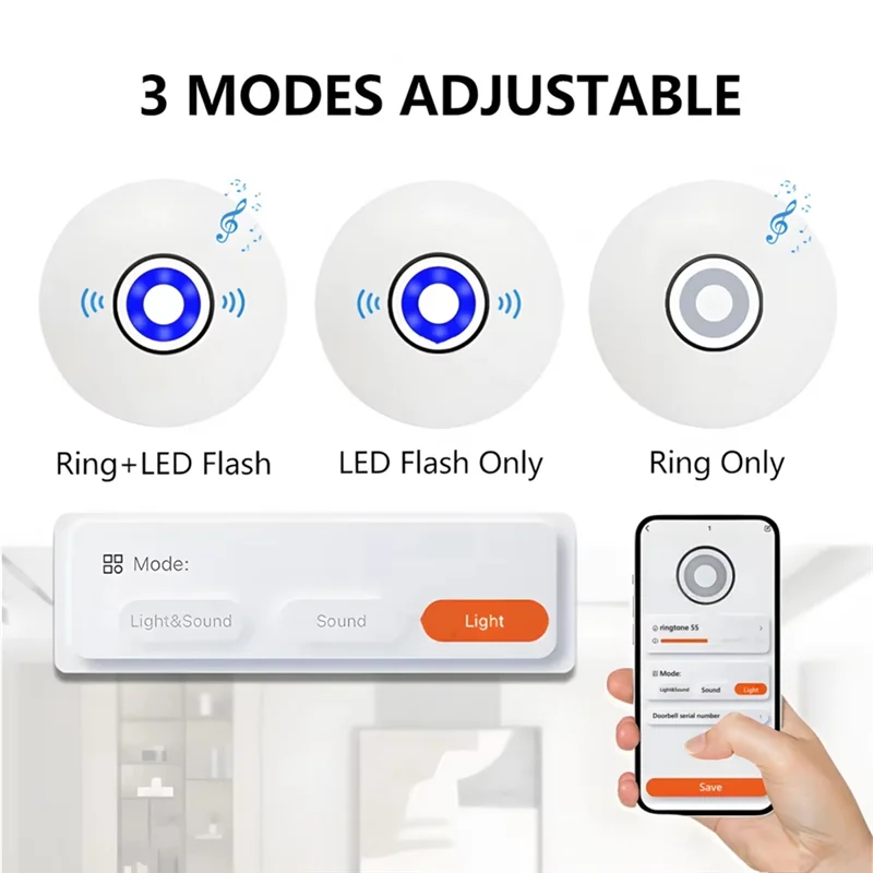 

FORW-Tuya WIFI беспроводной дверной звонок уличный IP65 водонепроницаемый 200 м беспроводной домашний дверной звонок звонок 58 песен добро пожаловать Dingdong EU-Plug