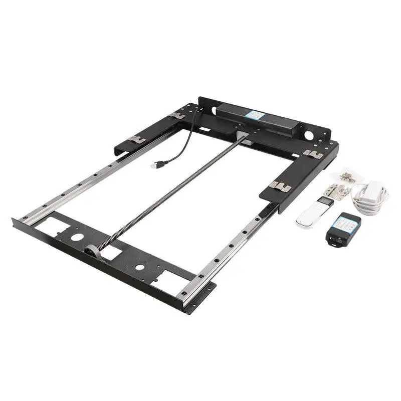 Electric back-mounted hanging cabinet elevator track system hardware accessories