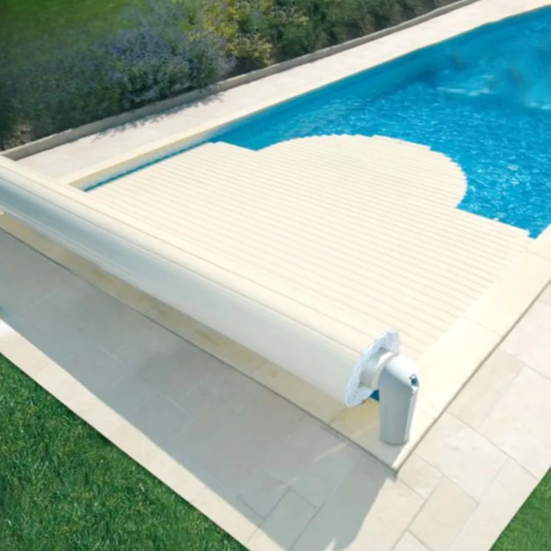 Automatic Swimming Pool Cover for above Ground Polycarbonate PC Plastic Easy to Install Green Color