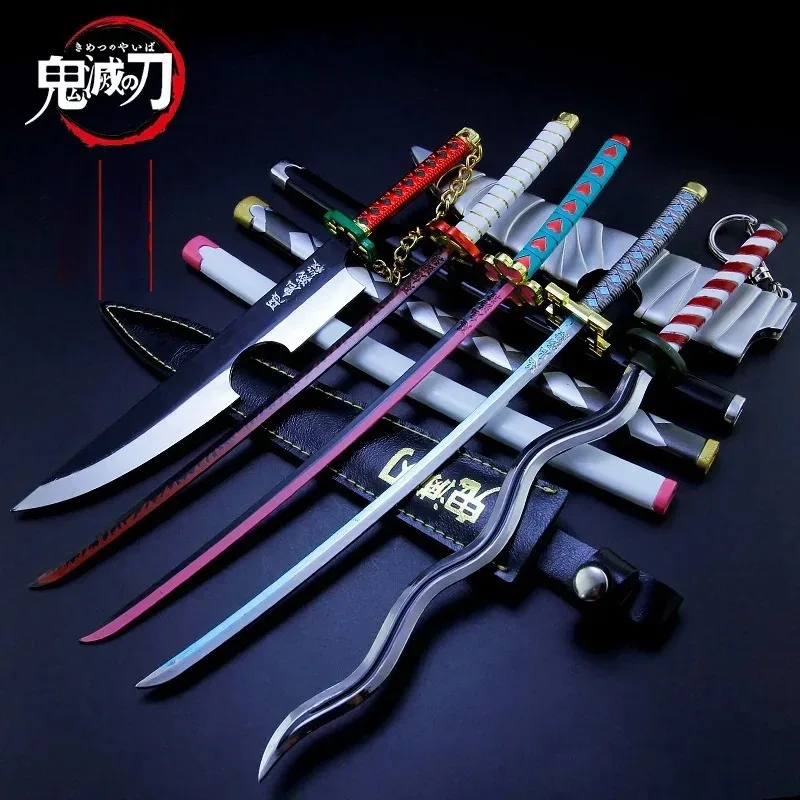 25cm Demon Slayer Katana Swords Alloy Kimetsu No Yaiba Sword Real Size Japanese Anime Samurai Cosplay Props Home Decoration