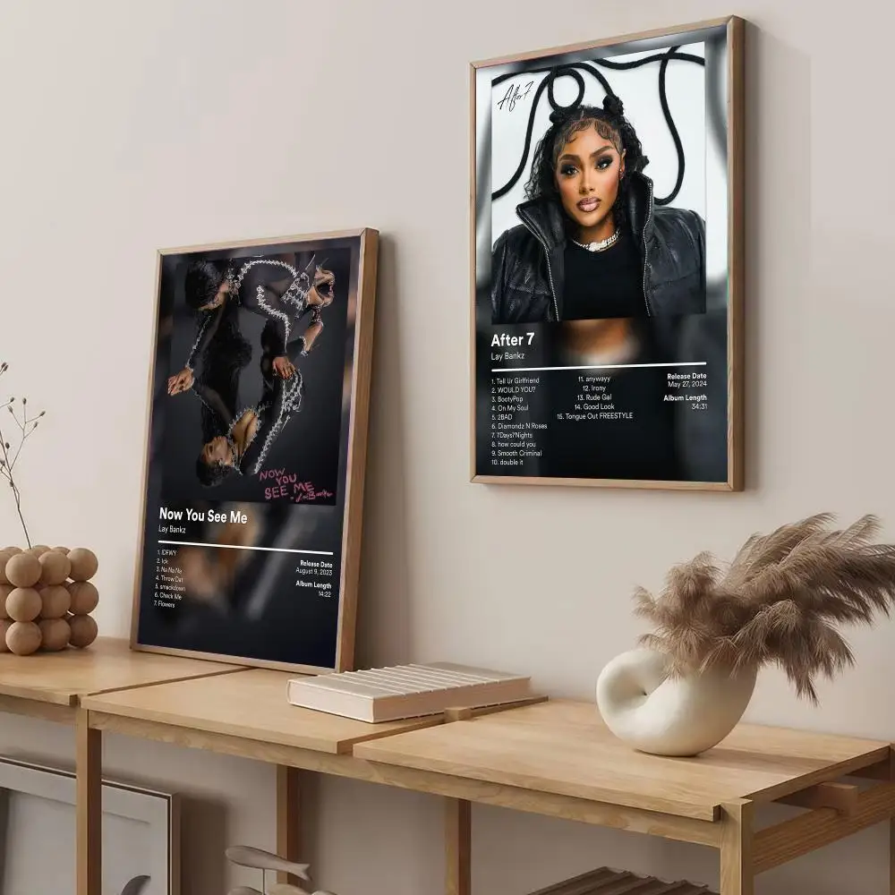 Hip Hop Music L-Lay Bankz Poster Modern Aesthetic Wall Art Print Trendy Bedroom Home Decor Gift