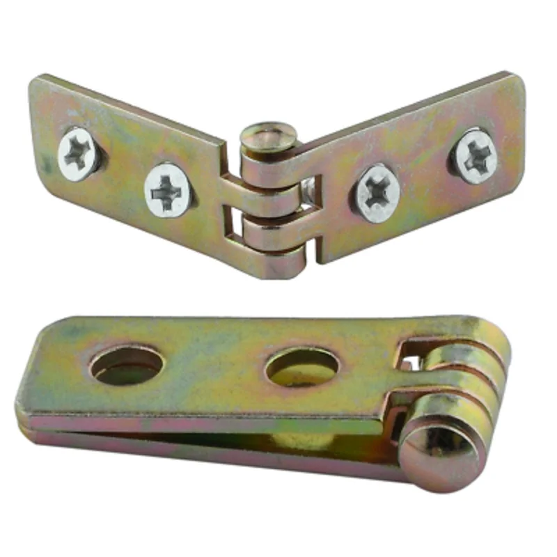 8Pcs Metal Nothing Frame Hinges W/ Screw for Cabinet Door 4 Holes Decor Jewelry Wood Boxes Hinges Furniture Decoration 60*13mm