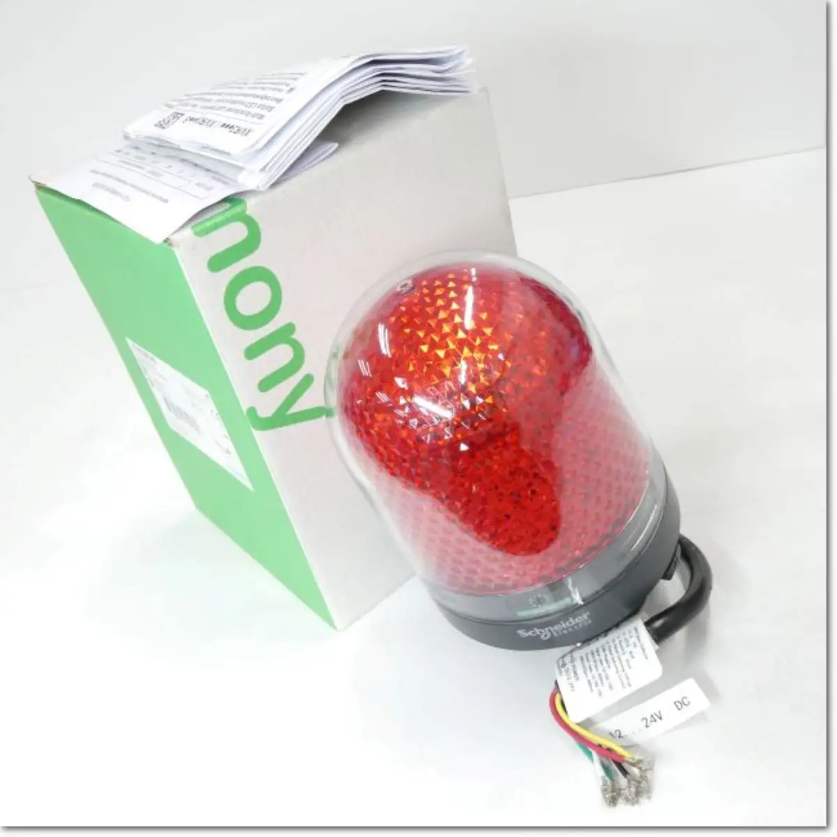 XVR3B04S Rotating beacon, 100 mm, red, with buzzer 70…90 dB, 12...24 V DC