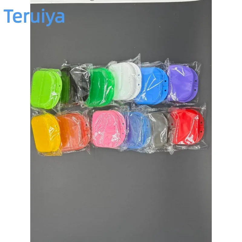 30Pcs Dental Retainer Storage Box Multi Color Plastic Orthodontic Case With Vent Holes Denture Mouth Guard Clear Aligner H