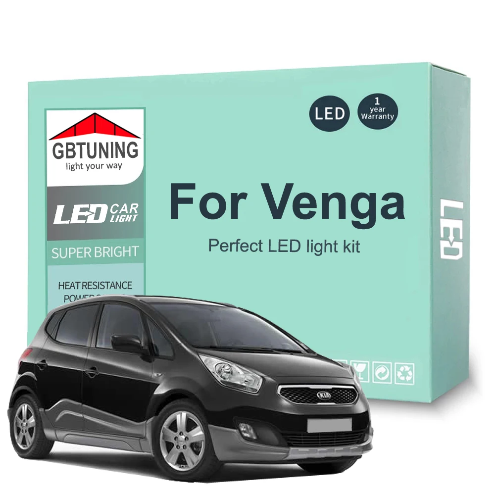 

11Pcs Cars Accessories For KIA Venga 2009 2010 2011 2012 2013 2014 2015 2016 2017 2018 2019 Canbus LED Interior Light Bulb Tools