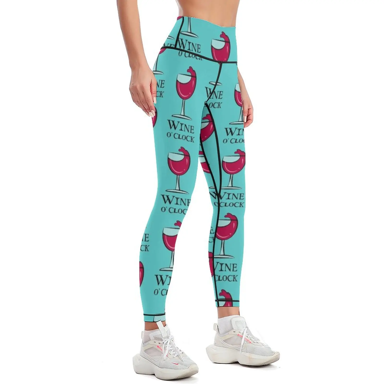 Wine O' Clock Leggings sport set Leginsy push up sports for Fitness woman Womens Leggings image 2