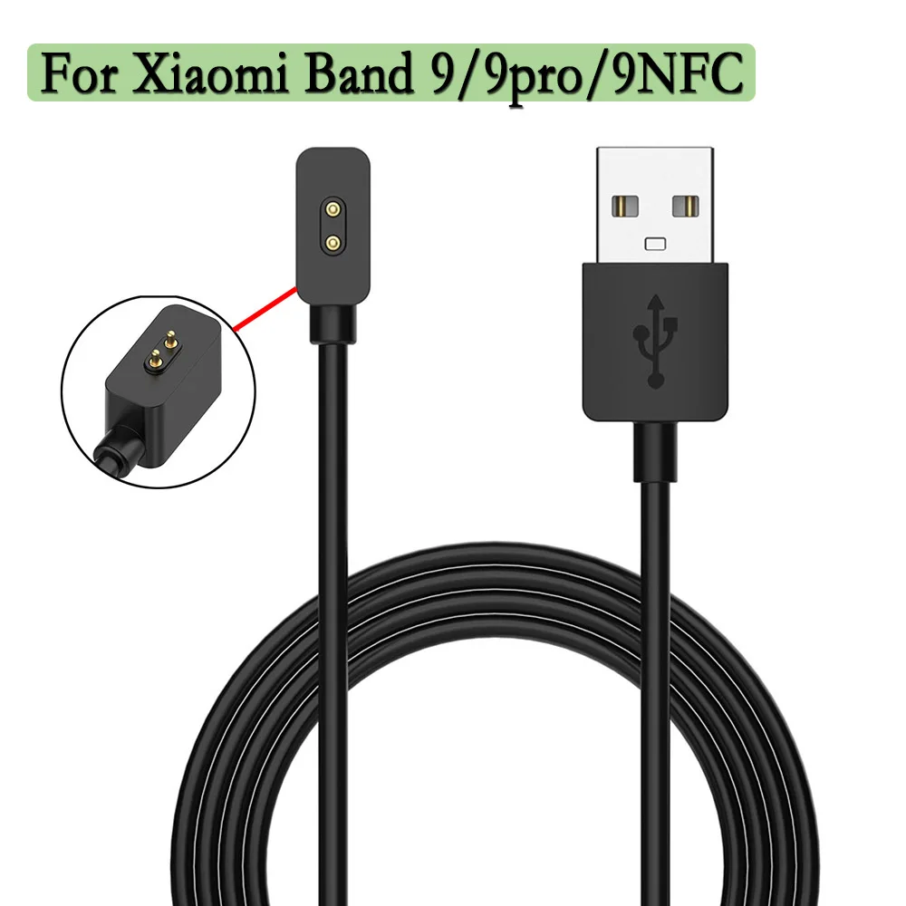 For Xiaomi Band 9/9 Pro/9 NFC Charger 60/100cm USB Cable Charging Data Charger with Magnetic Dock Power Adapter