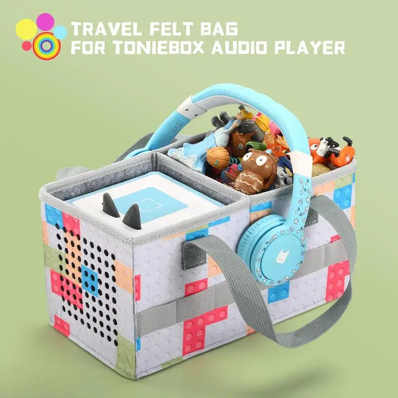 Tonibox-حقيبة حمل محمولة للسفر ، مجموعة سماعات بداية ، قماش شعر ، حقيبة تخزين ، غطاء الحقيبة قذيفة ، حافظة