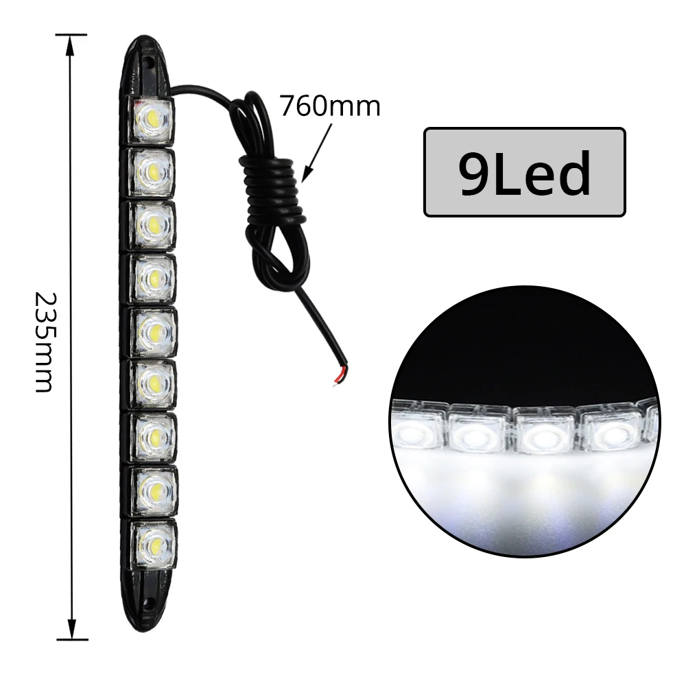 2X 9Led White Led