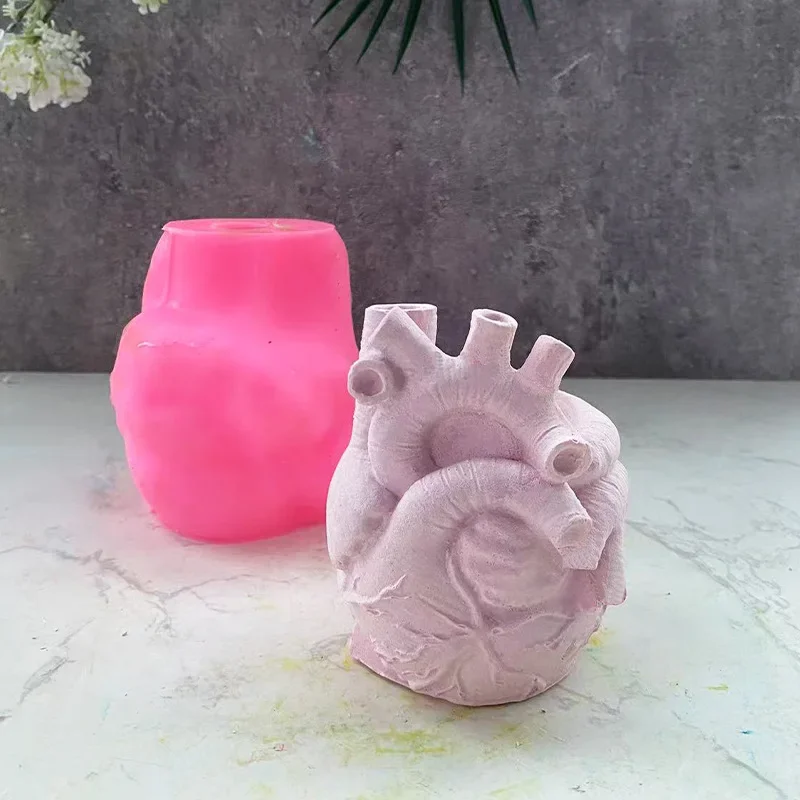 Cardiovascular Flower Pot Mold Halloween Succulent Plant Pot Plaster Cement Drip Silicone Molds Halloween Ornament Decor Mould