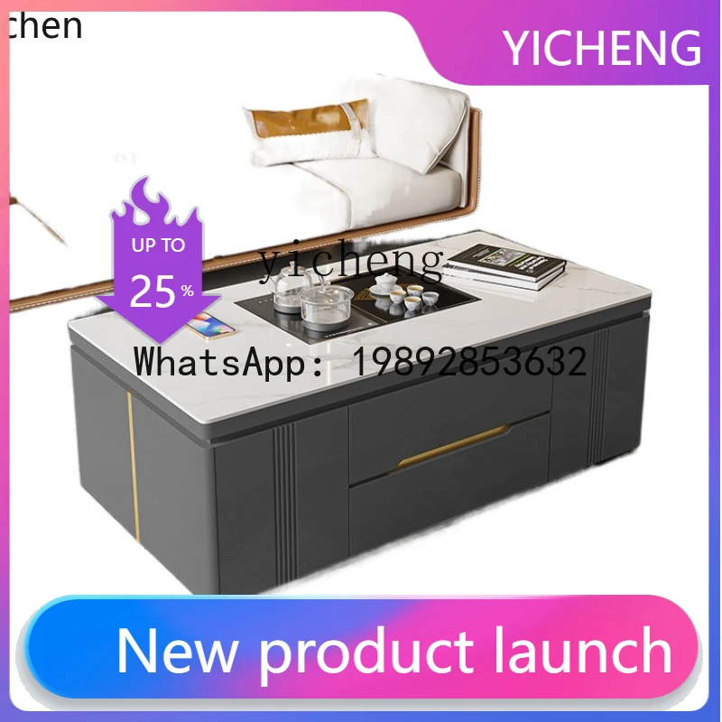A2-26   Automatic Lifting Stone Plate Kung Fu Tea Table Multi-Functional Water Feeding Integrated Tea Making Table
