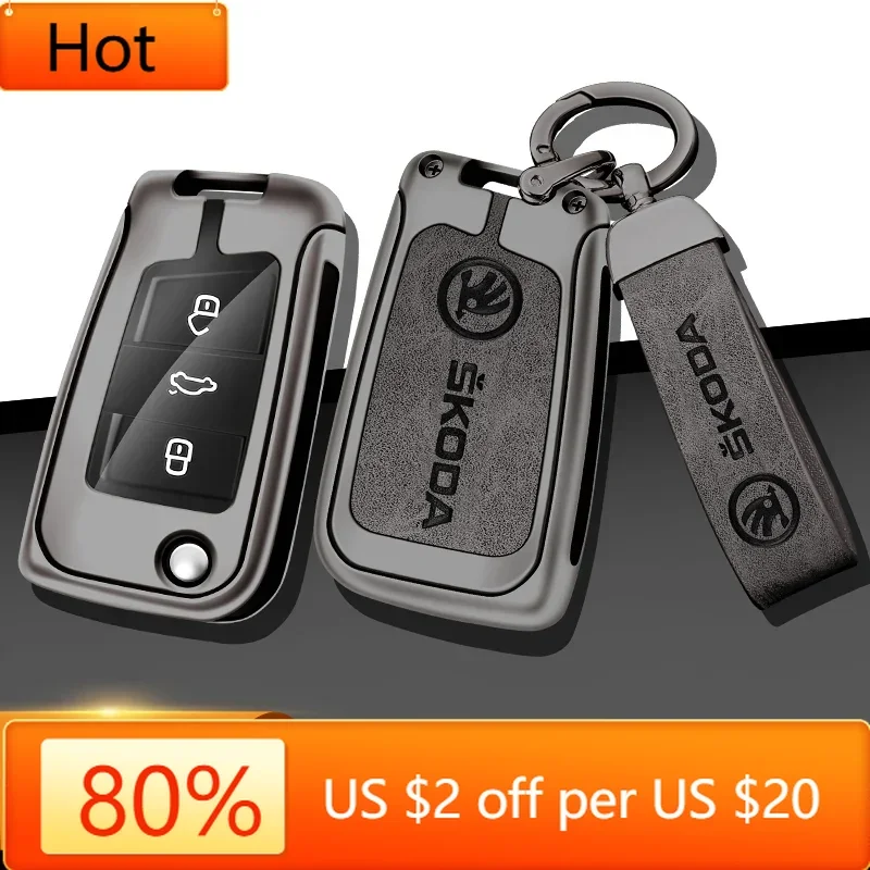 

Для Skoda, автомобильная наклейка 2025, новый автомобильный чехол для ключей из цинкового сплава из ТПУ, сумка для ключей Skoda Octavia 2 3 A5 A7 Fabia Superb Kodiaq Karoq, автомобильный ключ Cha