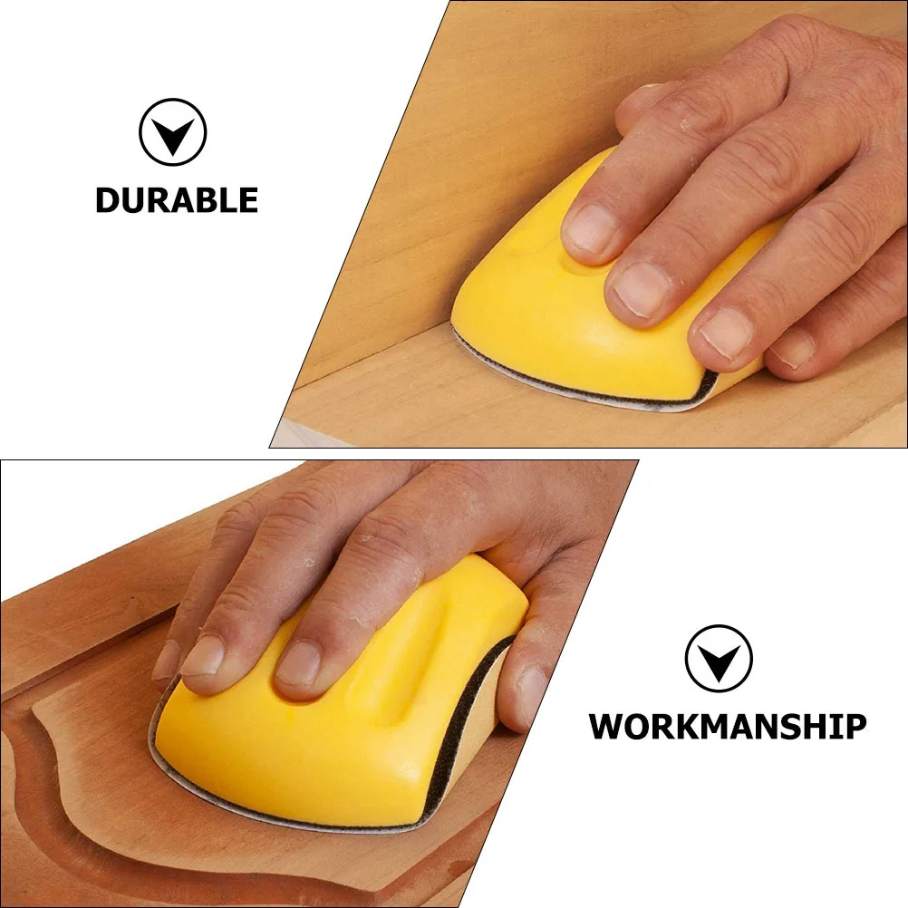 

2pcs Manual Polishing Disk High-Density Pu Hand Sanding Block For Wood Automotive Buffing Grinding Tool Sanding Discs