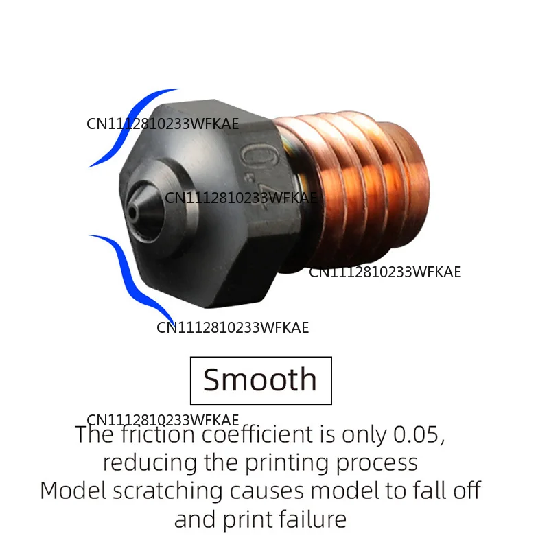 Mellow Phaetus Silicon Carbide V6 Nozzle Durable Reducer for 3D Printer Accessories, Nozzle M6 Prusa Voron VzBoT Sleeve