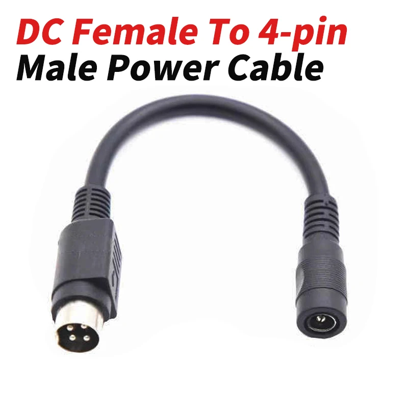12V 10A DC Female to 4Pin Power Conversion Cable DC5.5*2.1 to 4pin Socket Male Plug Wire DC5521/DC5521 to 4 Core Extension Line