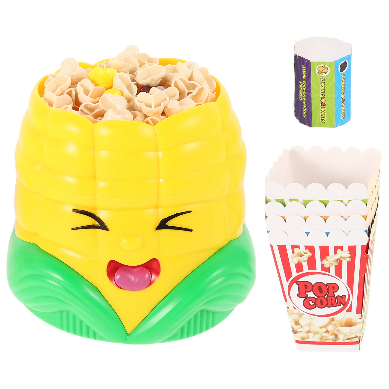 1Set Fun Desktop Popcorn Catching Prank Game Realistic Corn Shape for Family Gatherings Parties Office Relaxation Popcorn Prank