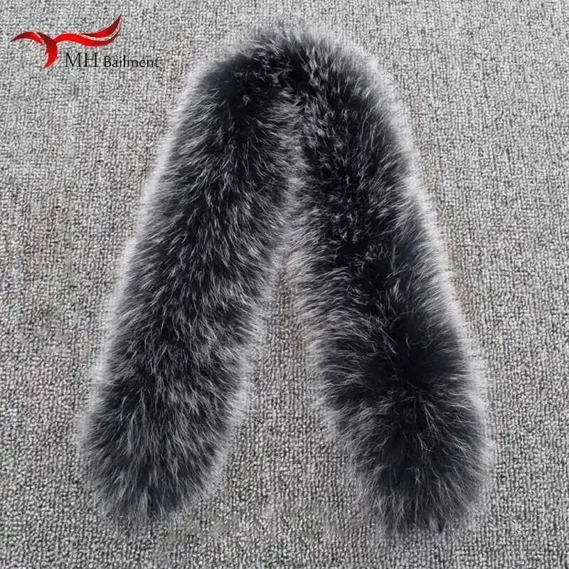 Natural Fur Scarf Luxury Winter New Real Fox Fur Collar Men Women Fashion Coat Collar Shawl 70*10CM Can Be Customized