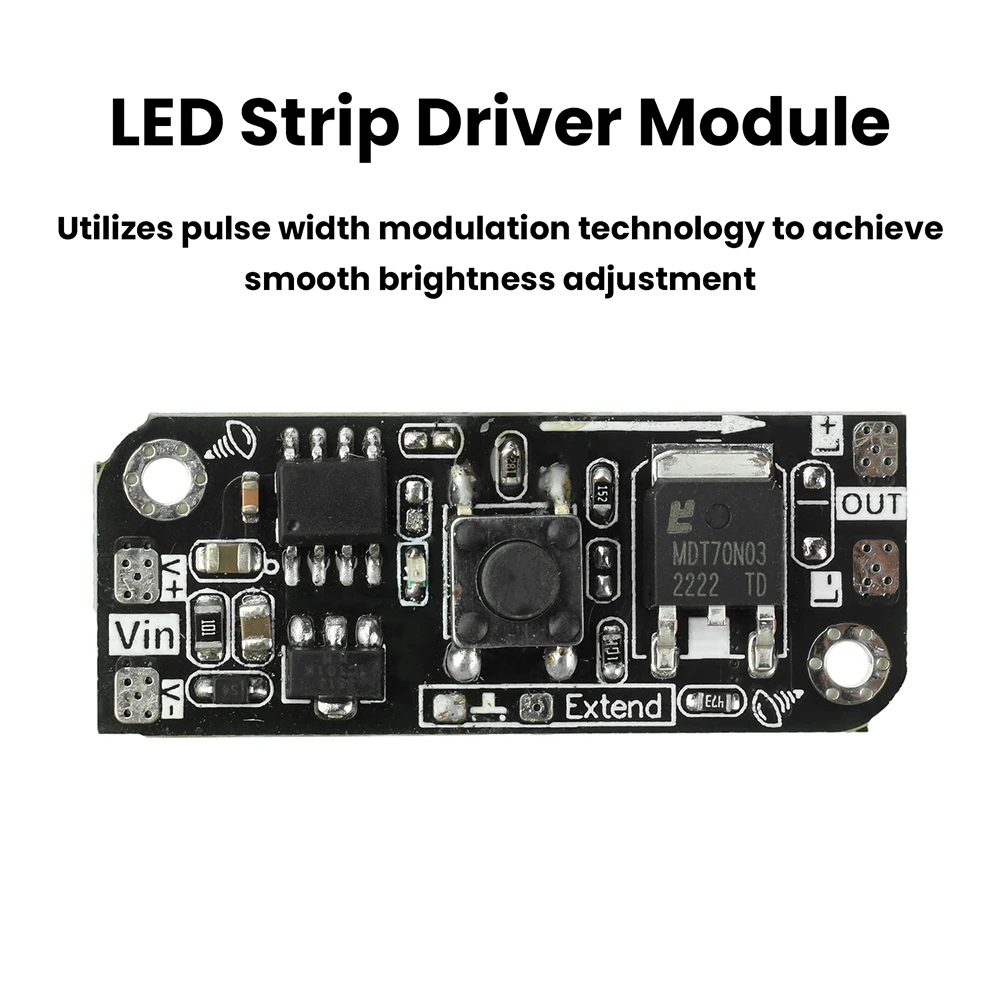5-24V Mini LED Light Dimming PWM Stepless Dimming Driver with Constant Voltage Newest Micro Switch Control COB Strip Light Panel