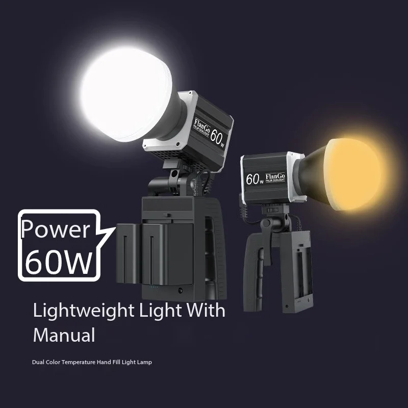 

Mamen 60W COB Video Light 2700-6500K Bi-Color Photographic LED Light for Photo Studio Film Camera Shooting Livstreaming