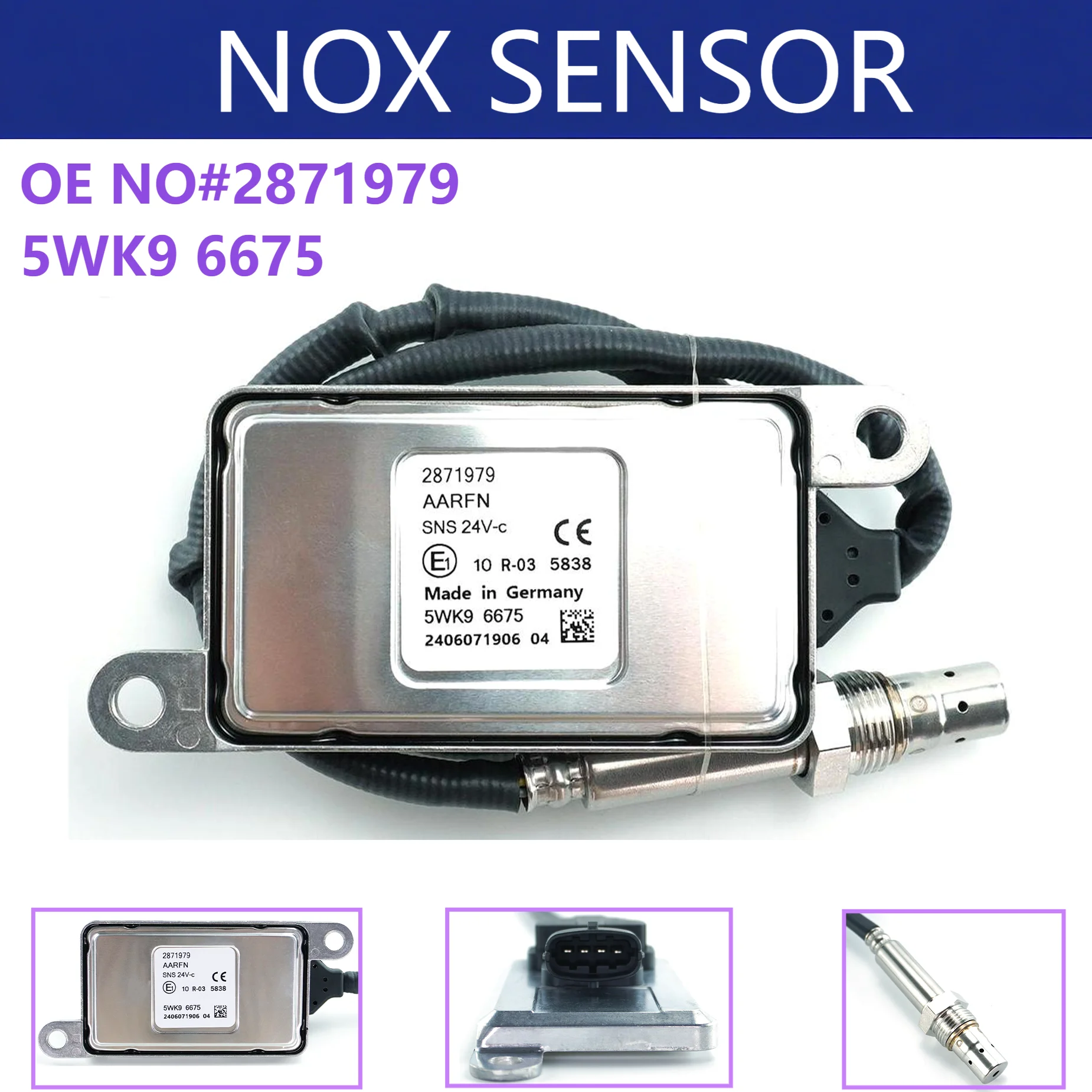 

5WK96675 NOx Sensor 2871979 5WK9 6675 NEW Nitrogen Oxide Sensor for Cummins Engine EURO5 EURO6 LF45 LF55 Auto Parts