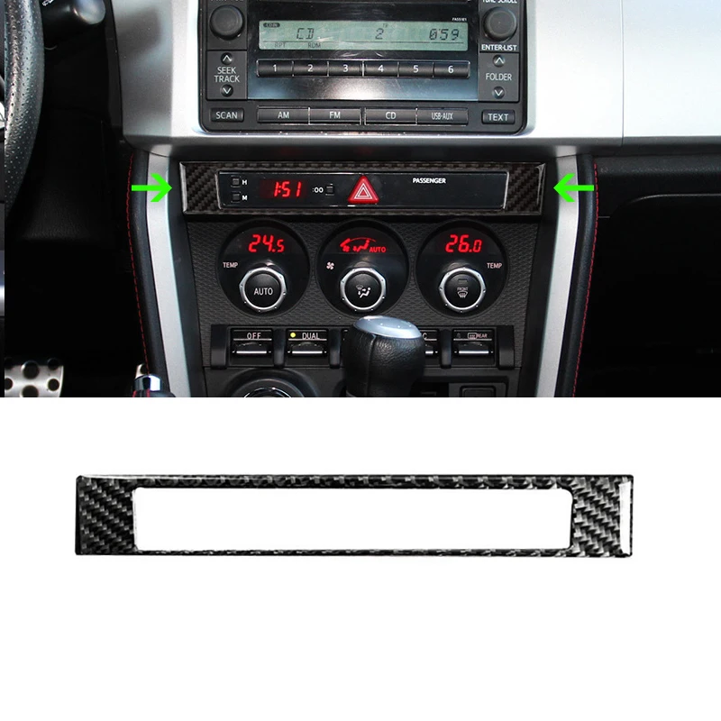 

For Toyota 86 Subaru BRZ 2013 2014 2015 2016 2017 Carbon Fiber Center Control Frame Mouldings Cover Trim