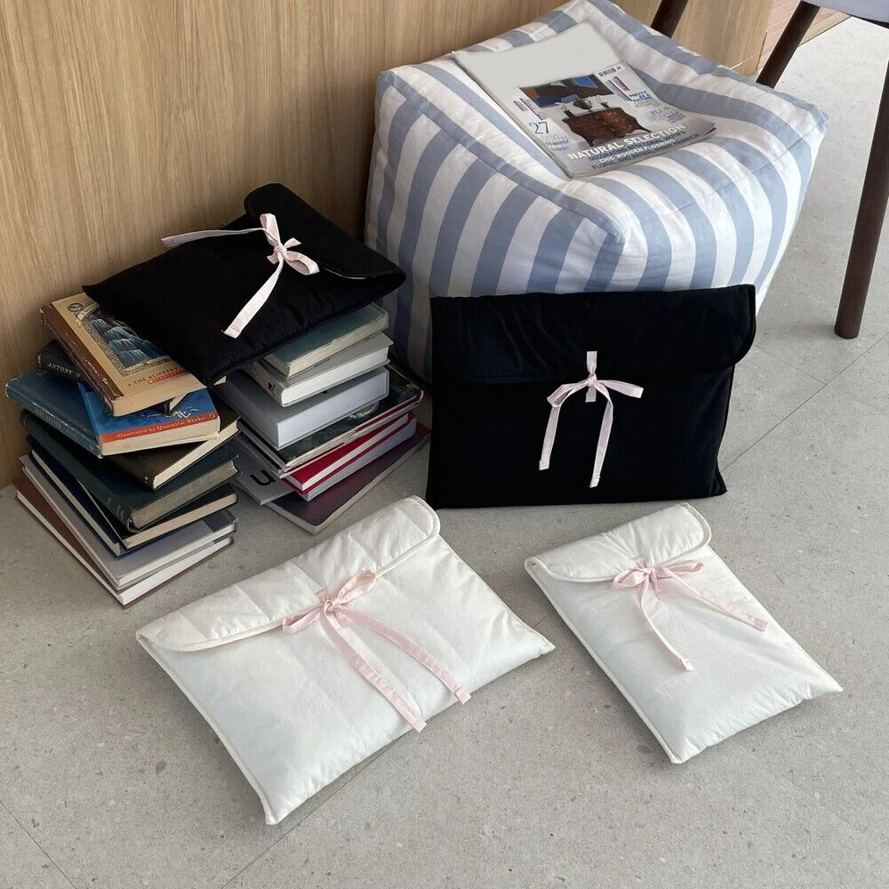 NS Sweet Bow Knot Computer Bag Laptop Sleeves Travel Storage Bag Notebook Case Cover Cosmetic Storage Pouch Computer Handbag