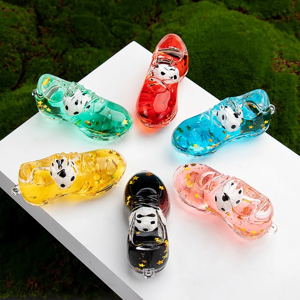 1-10Pcs Creative Football Shoes Quicksand Bottle Keychain， Football Carnival Games Birthday Party Gift Gift Prize Commemoration