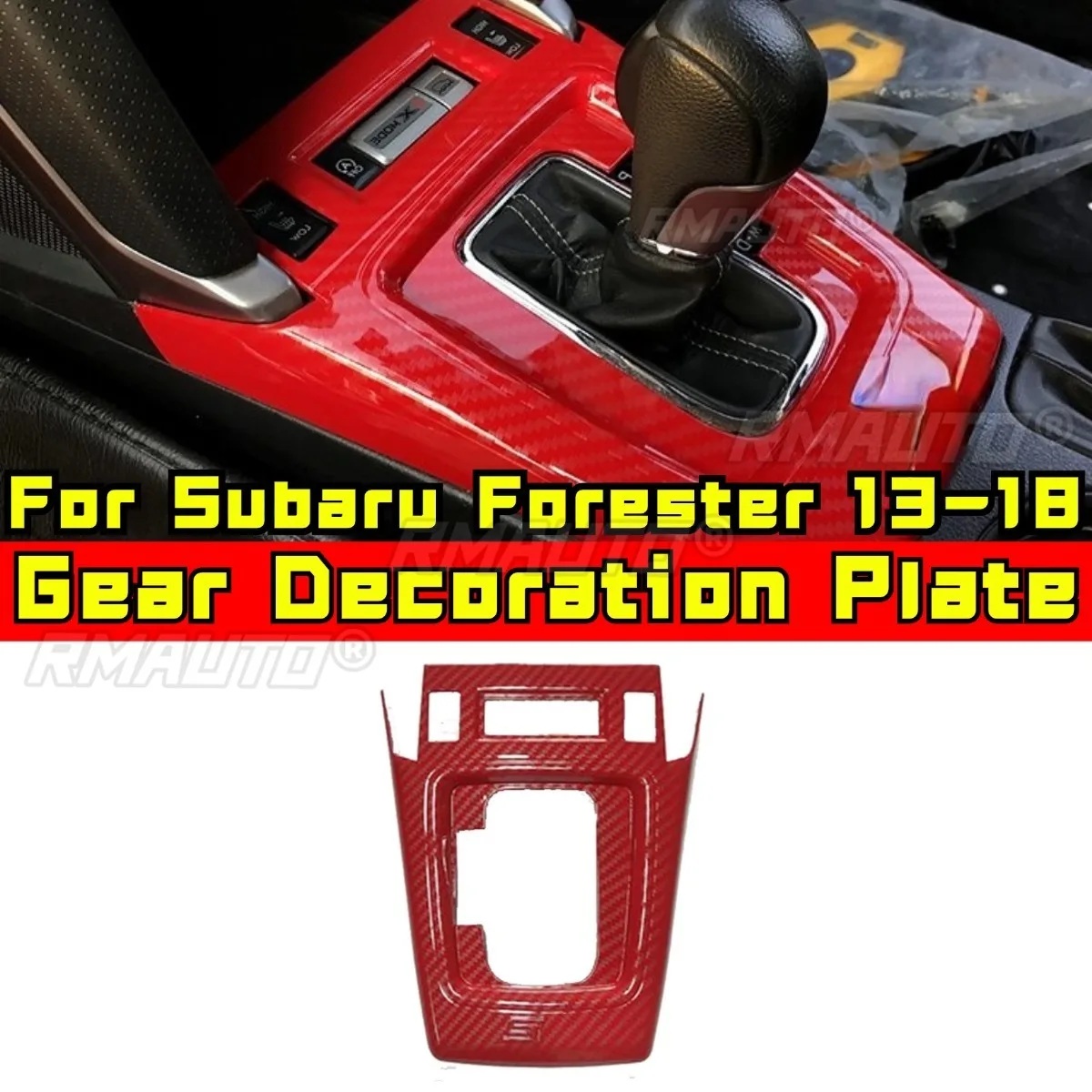 

For Subaru Forester 2013-2018 Carbon Fiber Pattern Gear Plate Gear Decoration Plate Modification Part Body Kit