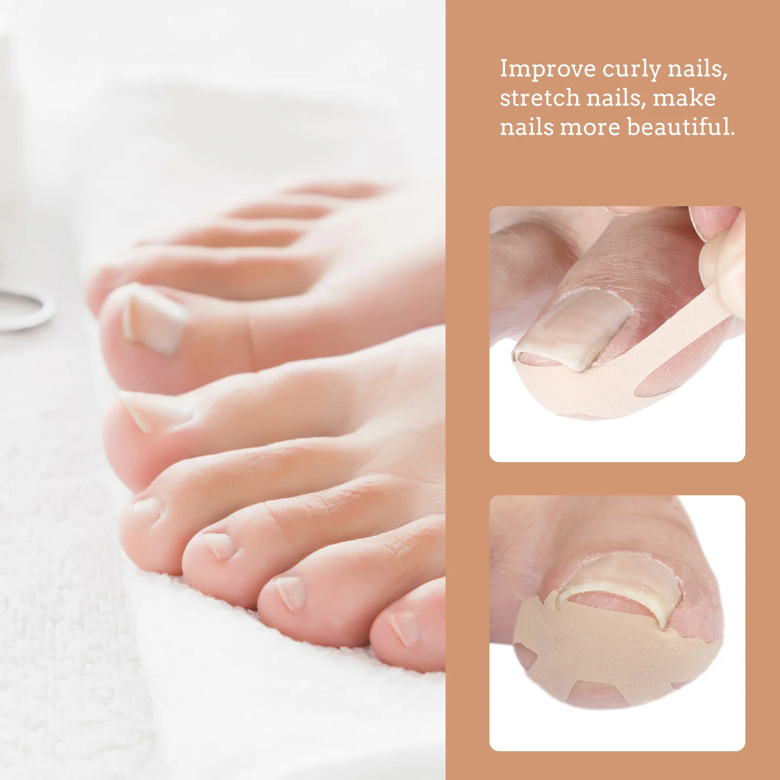 

12Pcs Ingrown Toenail Correction Patches High-Quality Non-Woven Fabric Toe Nail Care Nail Growth Preventor Bunion Relief