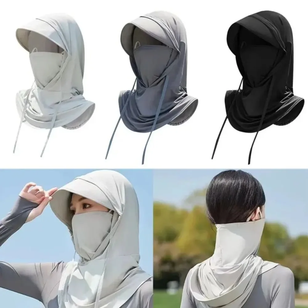 

Breathable Anti-UV Full Face Cover Protect Neck Shawl Sunscreen Hat Hiking Scarf Sunscreen Mask Outdoor