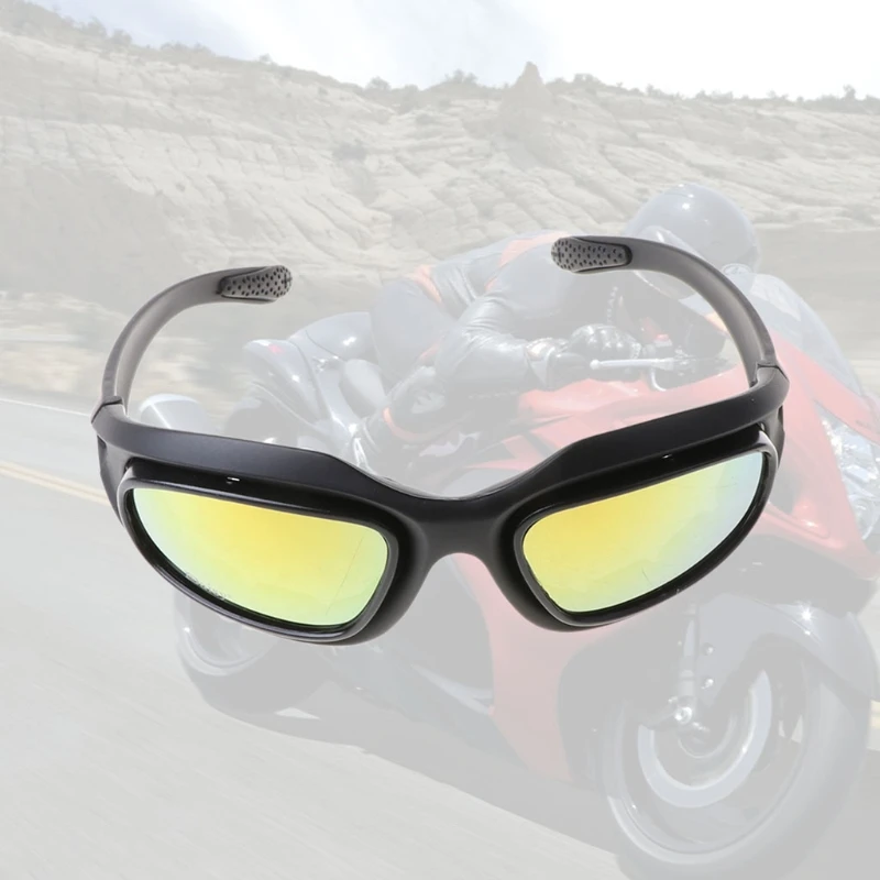 Windproof Polarized Motorcycle Lens for Sun Glasses Riding Cycling Biker Sports