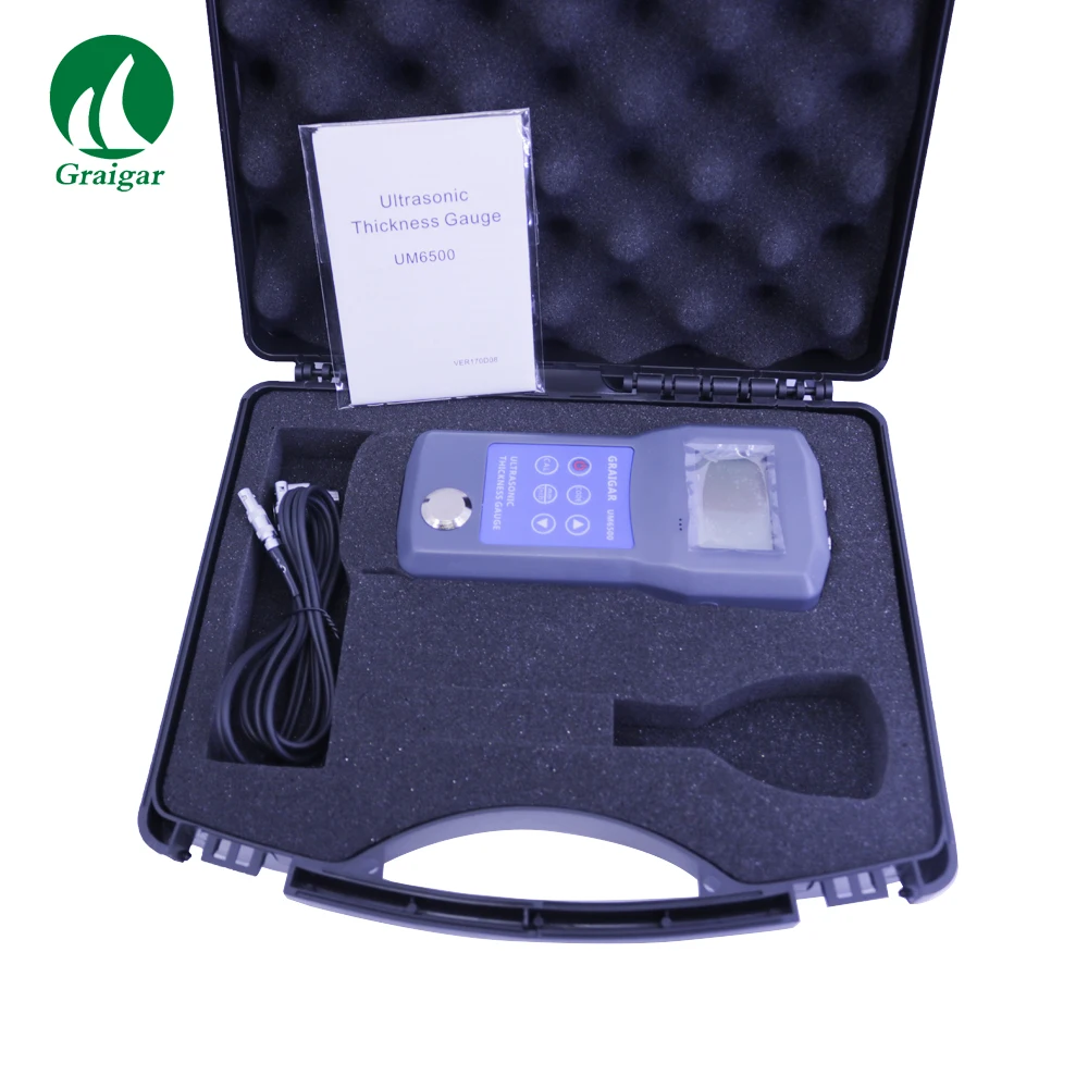 Digital UM6500 Ultrasonic Thickness Gauge Meter Probe Automatic Zero Calibration