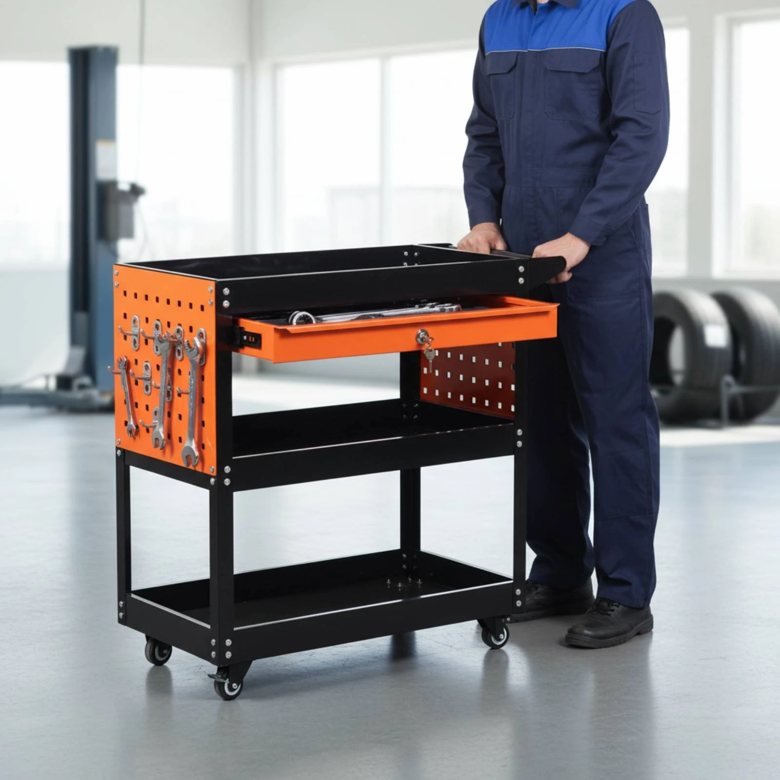 carrello-portautensili-con-tre-livelli-di-cassetti-carrello-multiuso-con-ruote-girevoli-e-design-del-telaio-senza-ostacoli