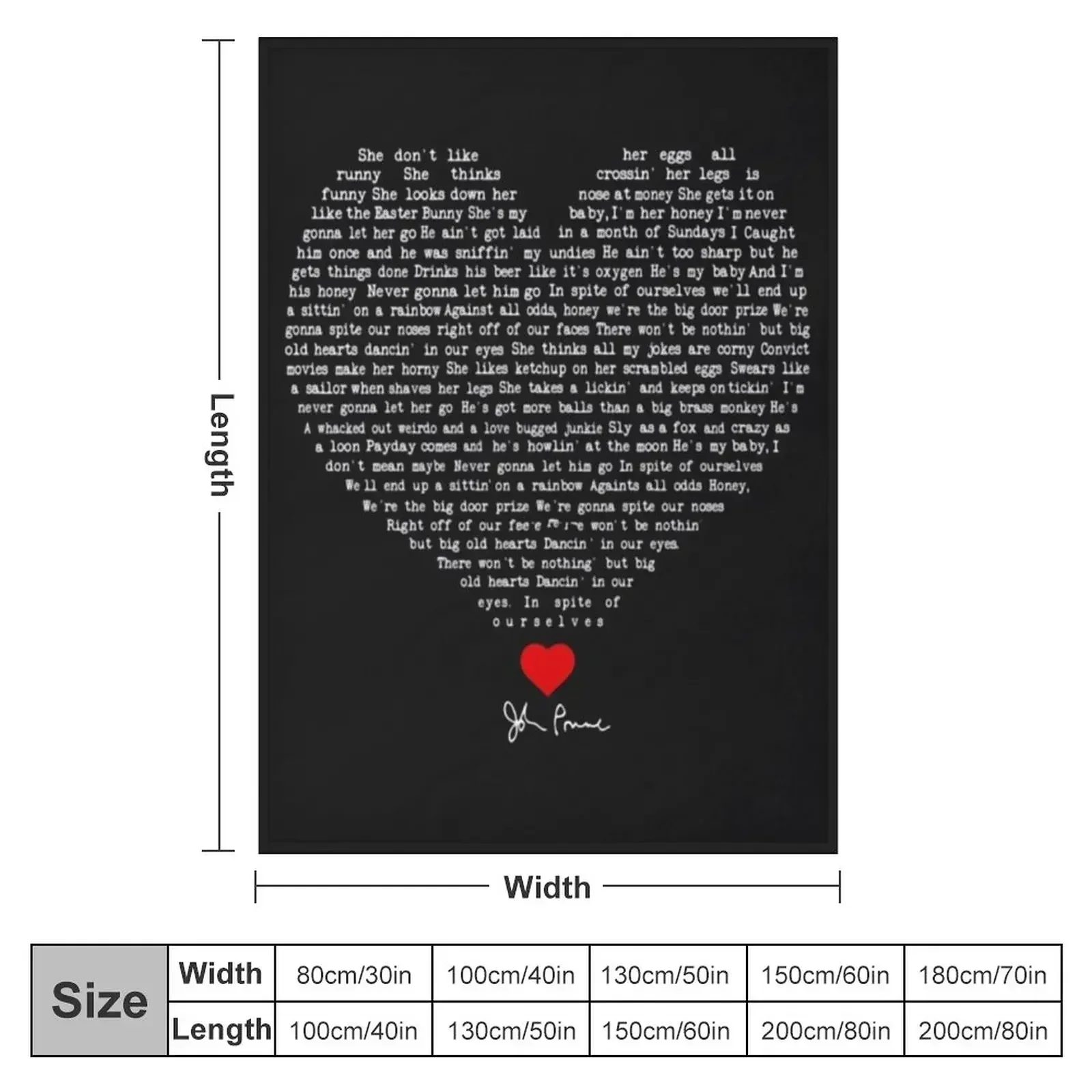Prine In Spite Of Ourselves Lyric T-ShirtPrine In Spite Of Ourselves lyric Throw Blanket