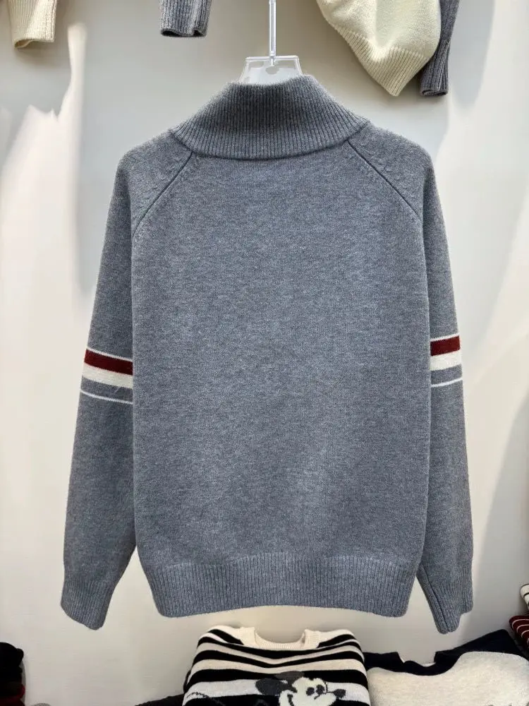 Maglione da golf di alta qualità Anew Abbigliamento da golf da donna Autunno Inverno 2024 Golf Knit Mezza collo alto Ricamo Top Abbigliamento da golf da donna