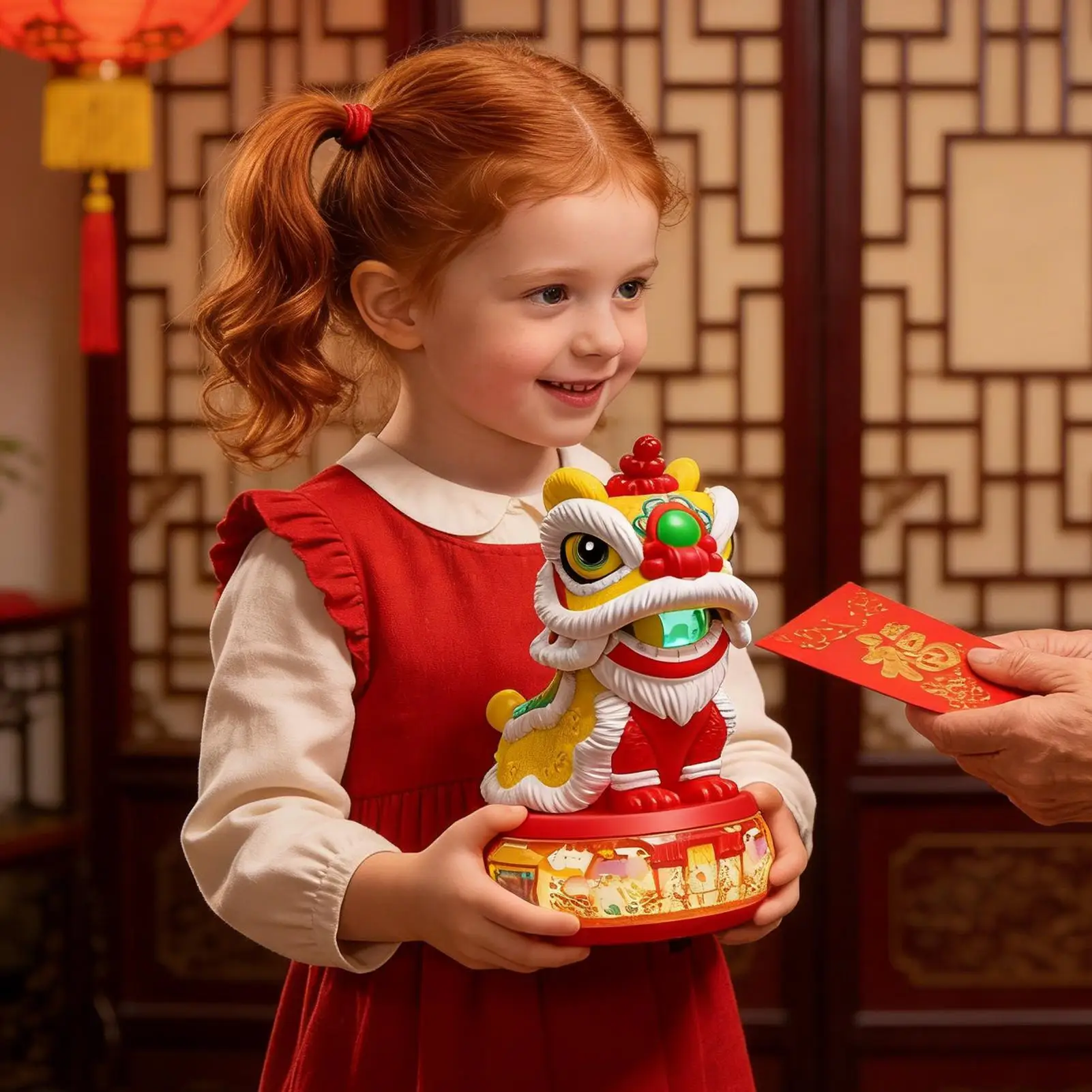 

Китайские игрушки для танца льва, электрический танец льва с подсветкой и музыкой, забавные игрушки для танцев львов с качающимися головами для детей