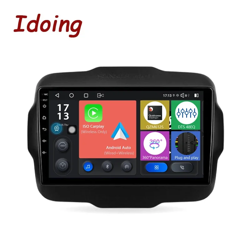 Idoing Car Radio Android Auto Multimedia Player For Jeep Renegade 2014-2018 Navigation GPS Head Unit Carplay 8G+128G No 2din DVD