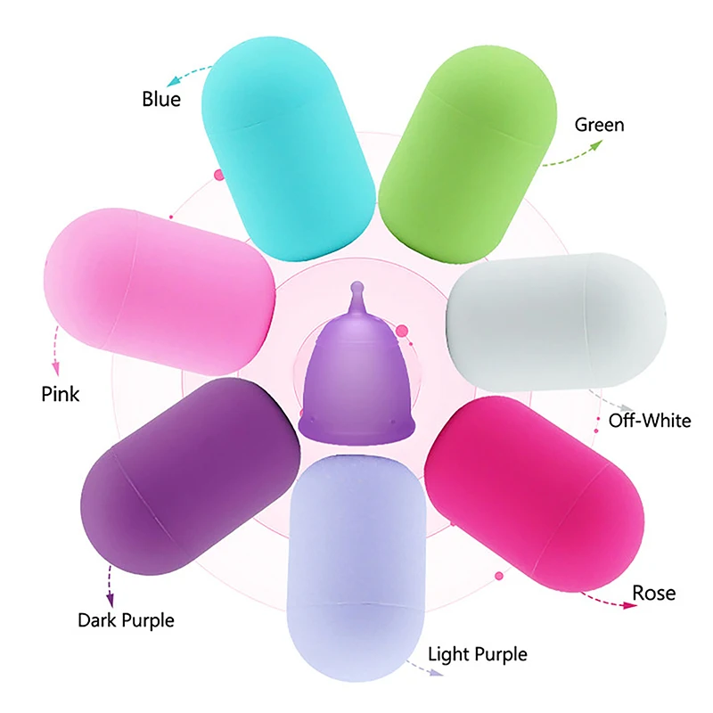 Portable Menstrual Cup Storage Case Medical Silicone Leak-proof Lady Women Menstrual Period Cup Storage Case Feminine Hygiene