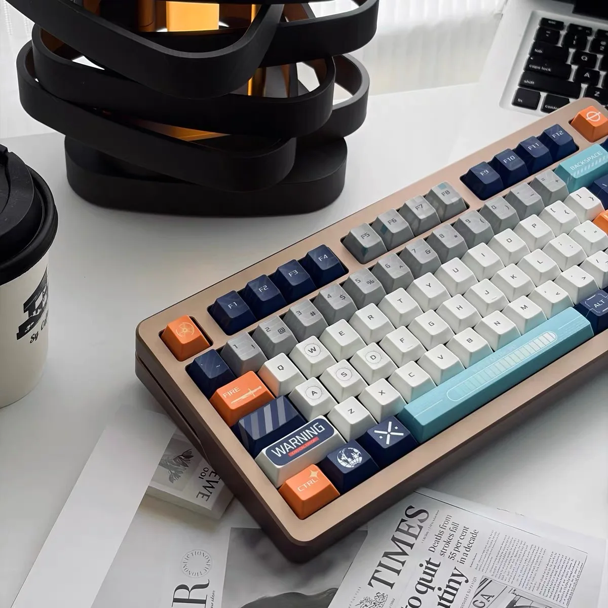 143 Keys Retro Industrial Cosmic Void Engine PBT Dye-Sub Cherry Profile Keycap Set for MX Mechanical Keyboards
