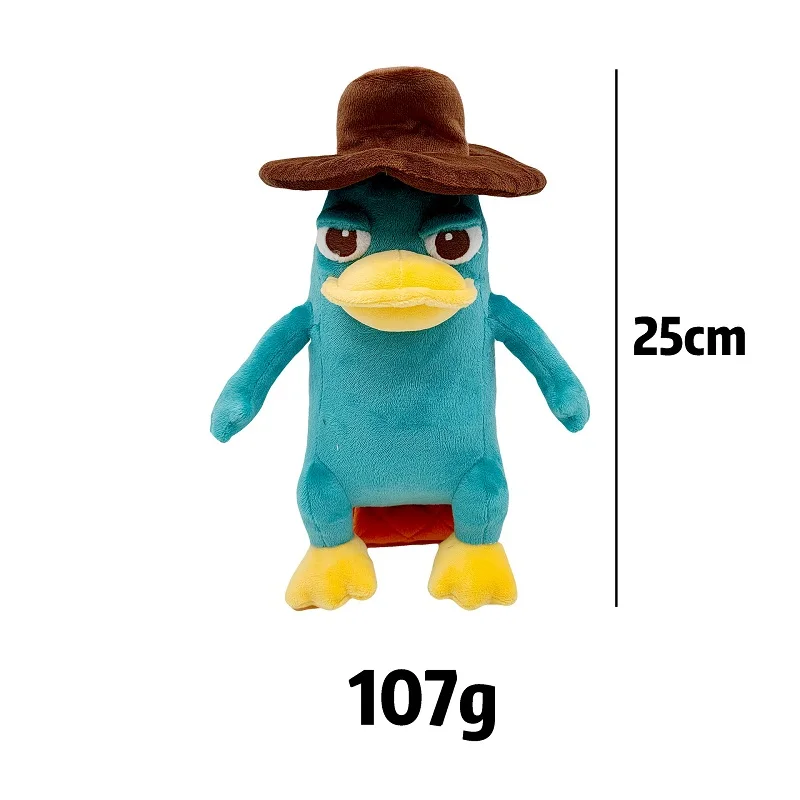 25cm Perry The Platypus Plush Toy Cartoon Animals Stuffed Doll Cute Figure Toys Gifts for Kids