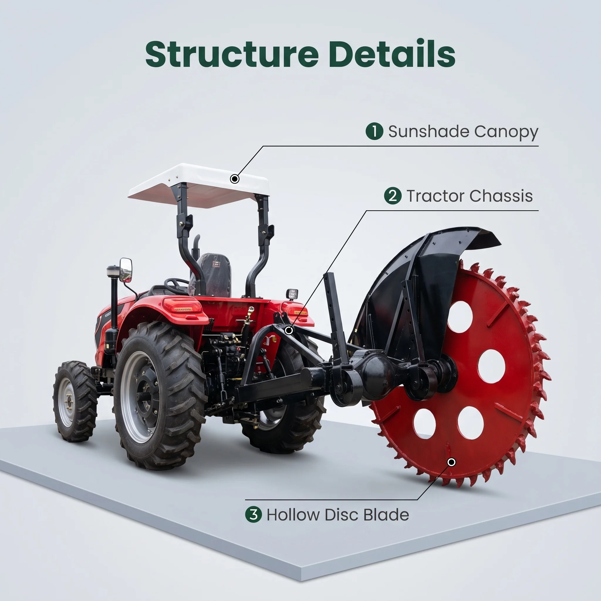 -For  Driven Rotary Disc Trencher Engine High Efficiency Cement Pavement Trenching Equipment for Underground Pipe Wire Laying*