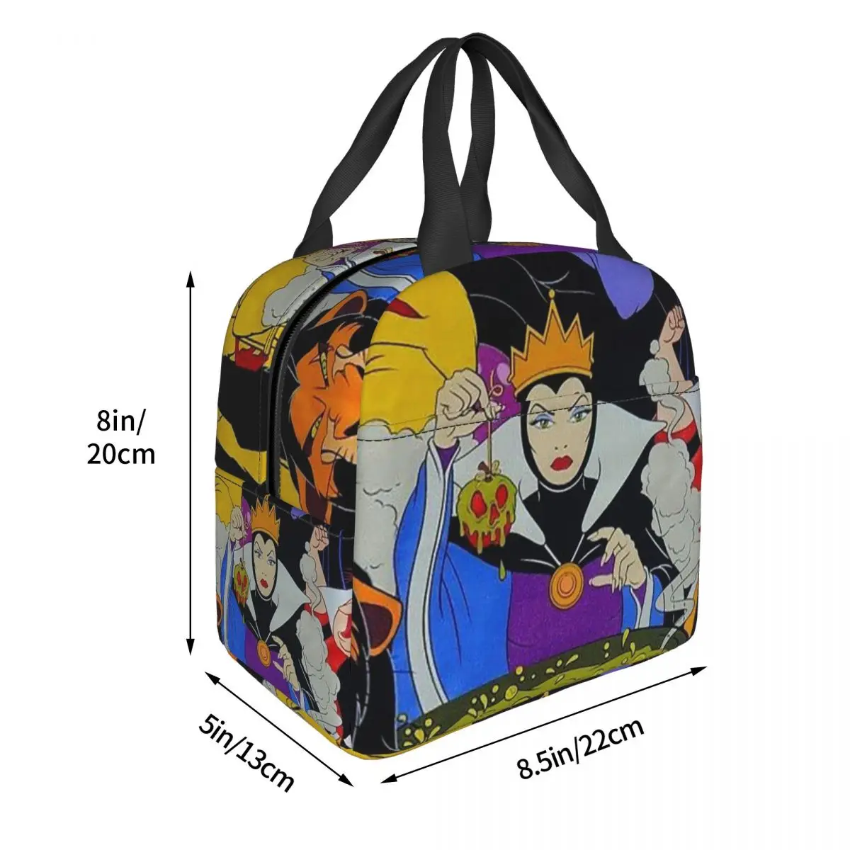 Disney Villains Challenge Lunch Bags Insulated Bento Box Lunch Tote Picnic Bags Cooler Thermal Bag for Woman Kids Travel