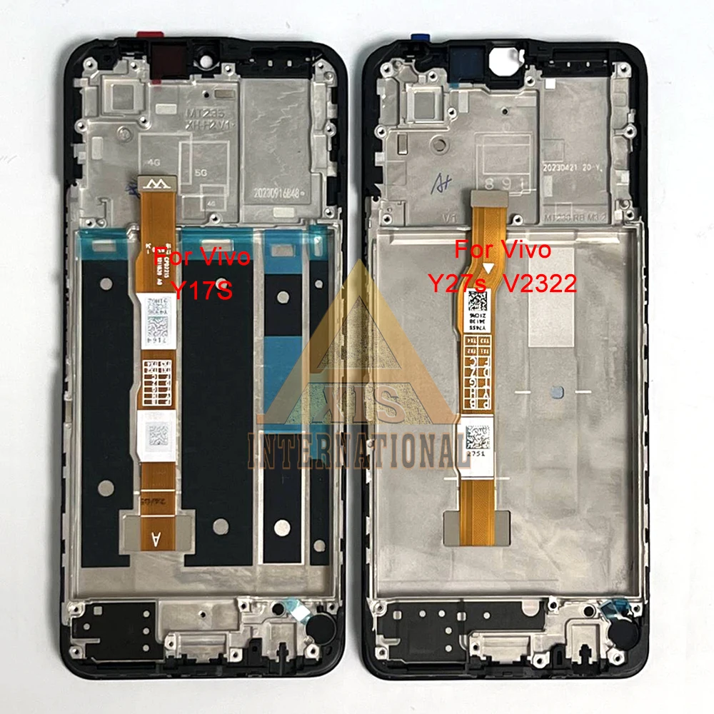 Original For Vivo Y27S V2322 LCD Y17S Display Screen+Touch Panel Digitizer Frame For Vivo Y27 V2249 LCD Y17 1902 V1901A Display