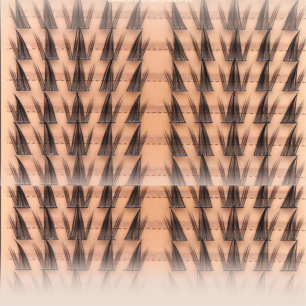 10rows Natural Eyelash Clusters DIY Manga Lashes Transparent Terrier Strands Eyelash Soft False Eyelashes Eyelashes Daily Makeup